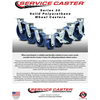 Service Caster 6 Inch Solid Polyurethane Caster with Roller Bearing and Total Lock Brake SCC SCC-TTL30S620-SPUR